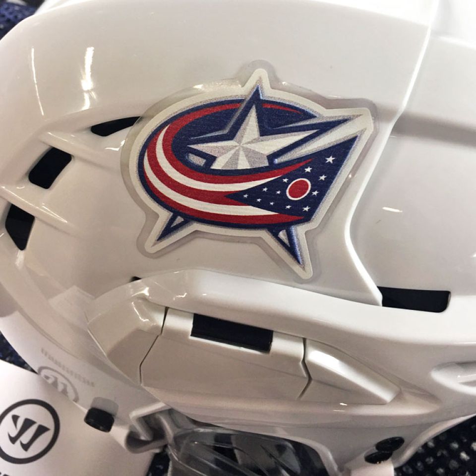 3D Hockey Side Decal for nhl blue jackets