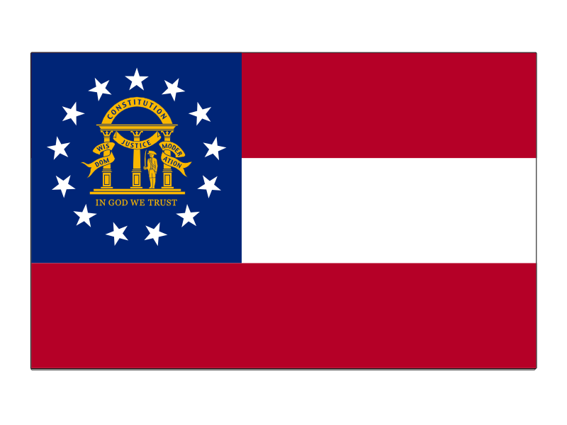 georgia State Flag helmet sticker