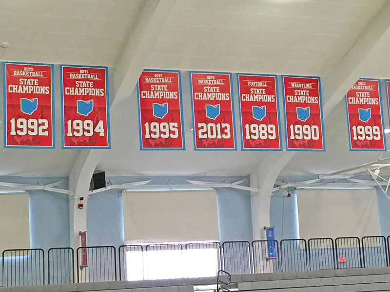 Villa angela st joseph championship banners