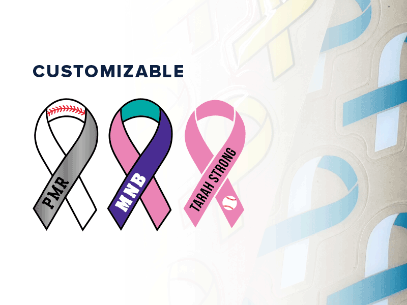 Personalized football helmet ribbons