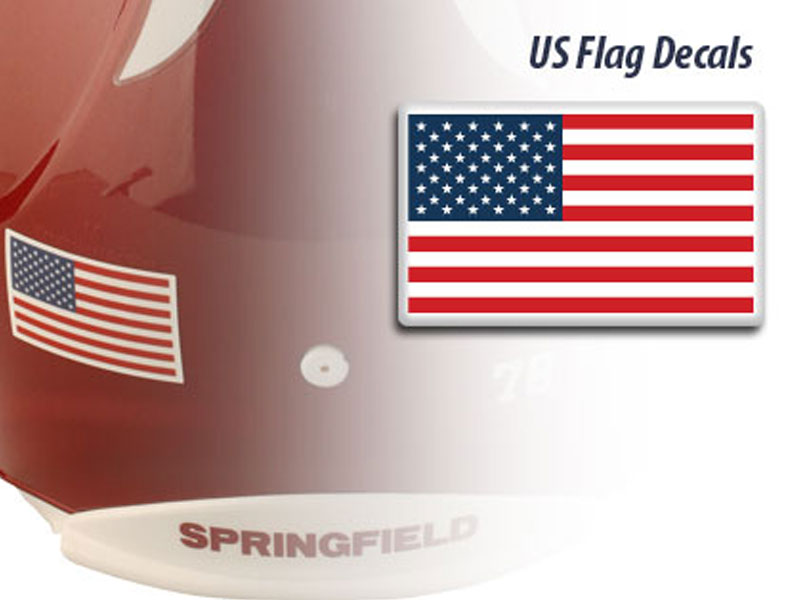 americans flag helmet sticker with helmet