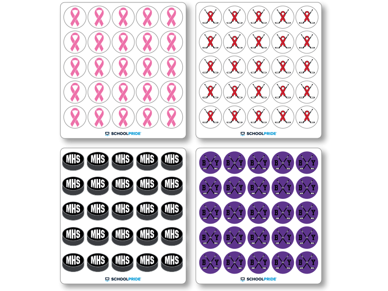 memorial football helmet sticker examples