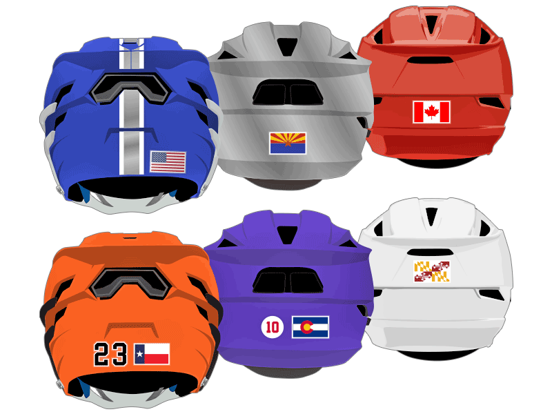 international flags on globe