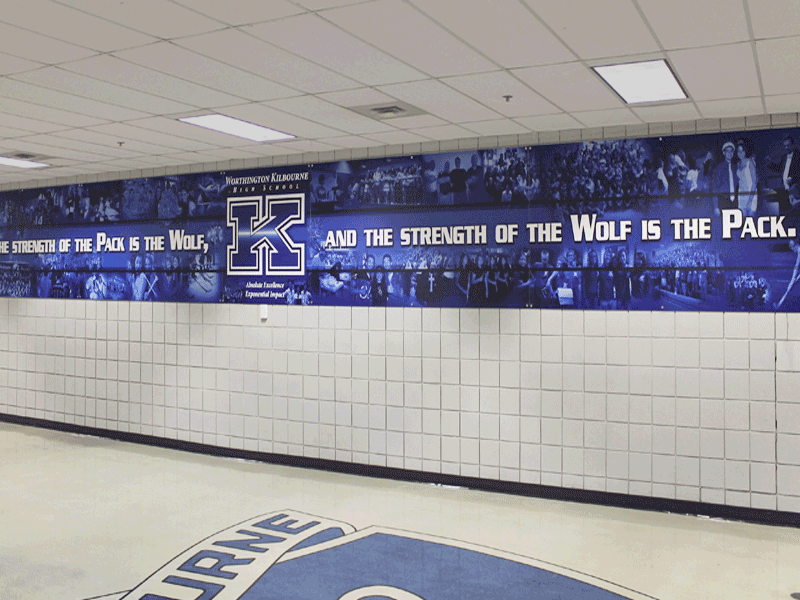graphic wall student photo collage worthington kilbourne