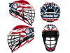 lacrosse helmet wrap american flag red white blue design