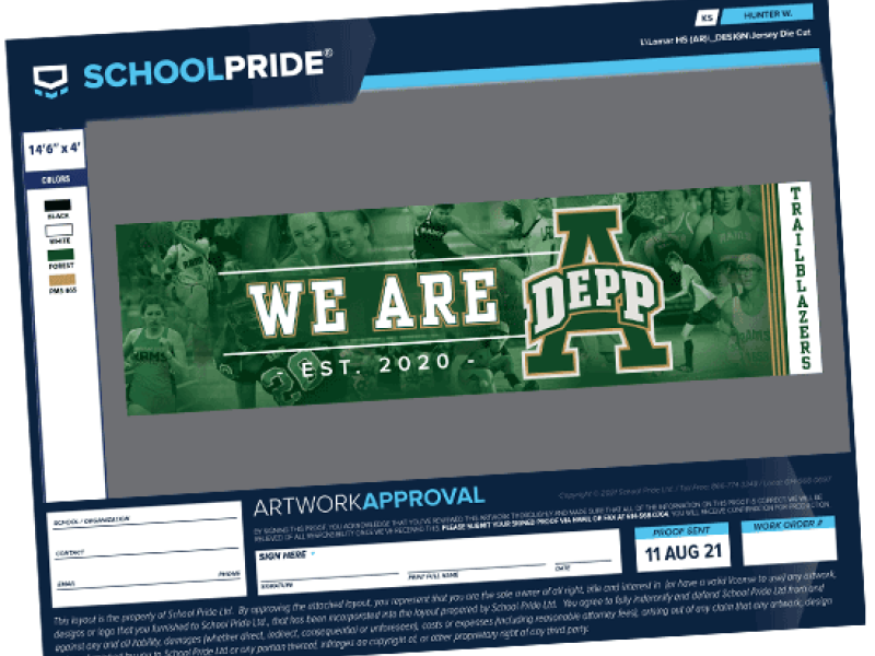 schoolpride® graphic wall artwork proof