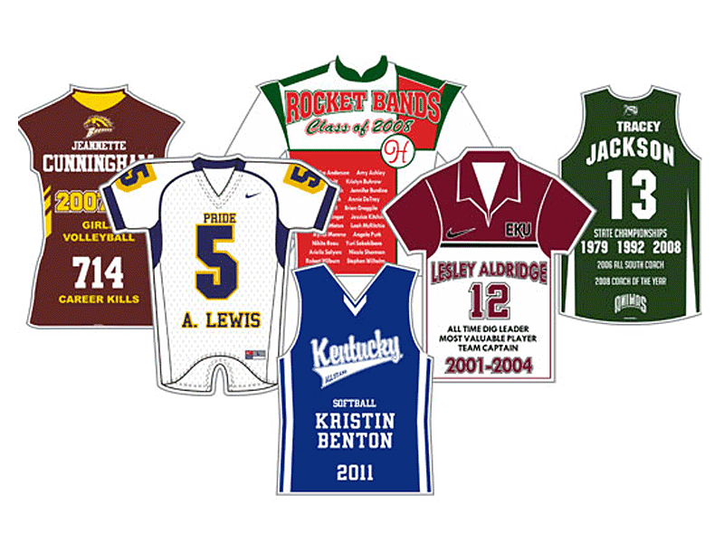 die cut jerseys multiple sports