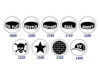 stock hockey helmet award sticker styles
