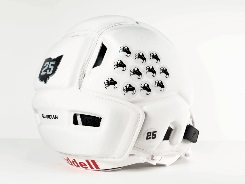 Guardian cap with helmet award decals