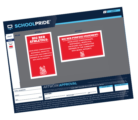 schoolpride® sportsmanship banner artwork proof