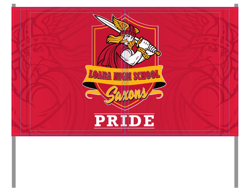 loara high school saxons breakaway banner