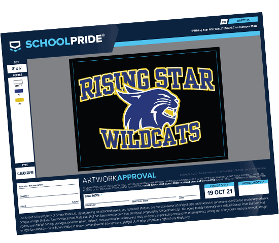 schoolpride® mascot rug layout