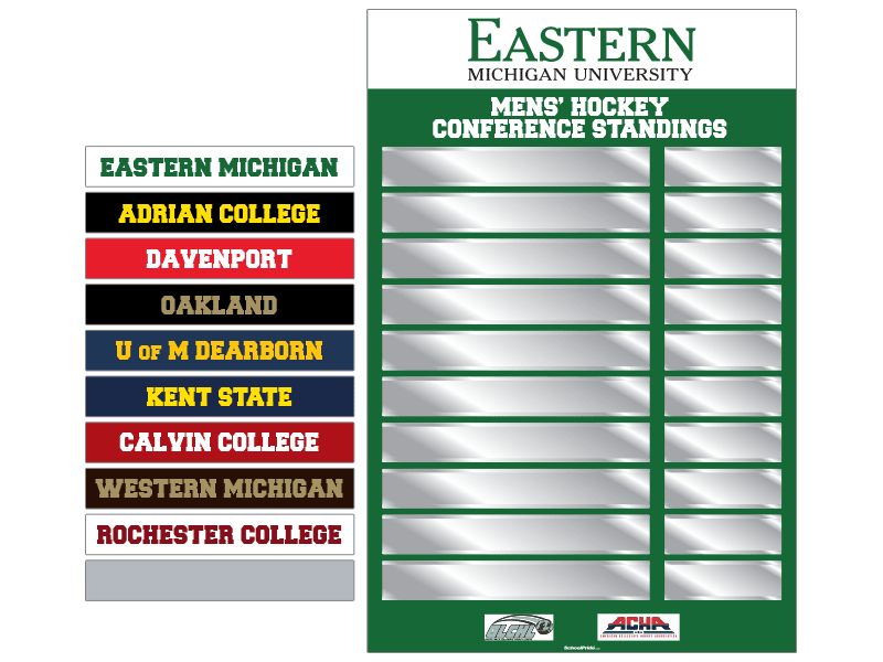 hockey standings board