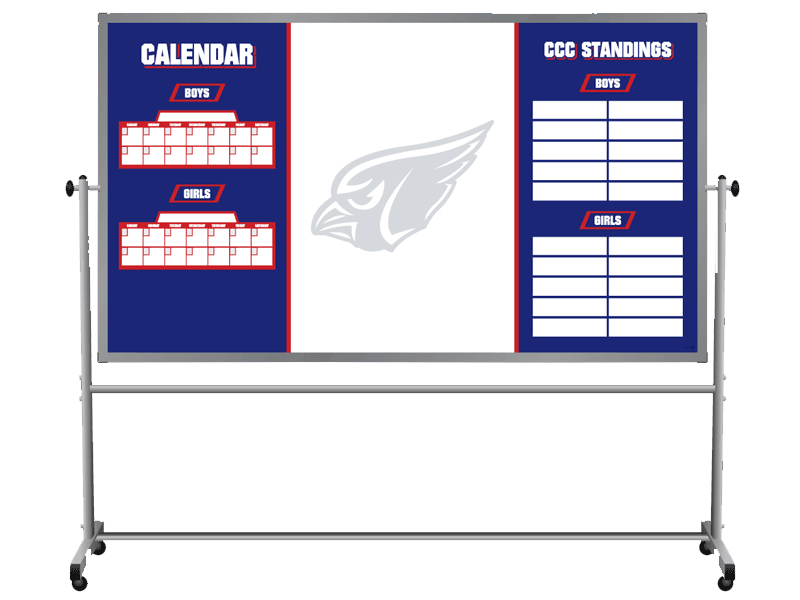 mobile calendar dry erase board