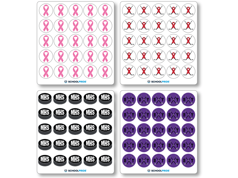 memorial football helmet sticker examples