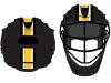 white yellow wide lacrosse helmet stripe black helmet