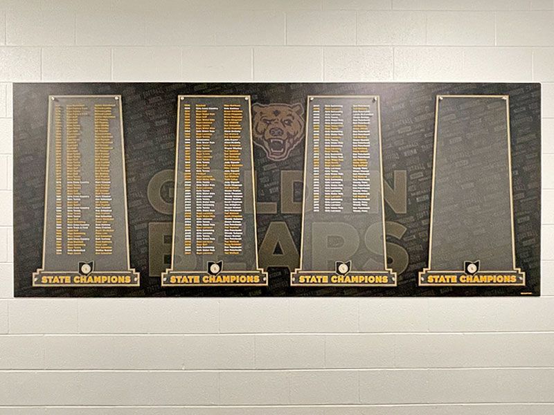 upper arlington pro series state champions board