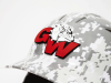 white digital camo batting helmet with GW Bulldog 3d helmet decal in red white black