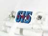 blue and red 615 3d back name decal on white football helmet