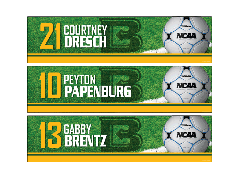 bellhaven womens soccer locker nameplates