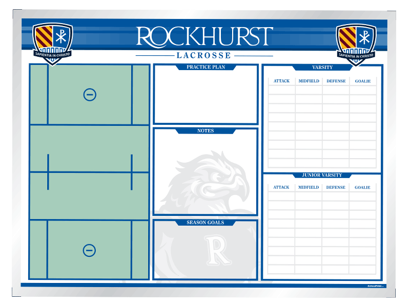 lacrosse field dry erase board