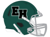 EH decal on green football helmet