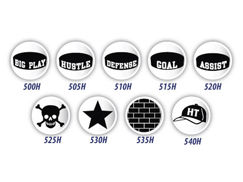 stock hockey helmet award sticker styles