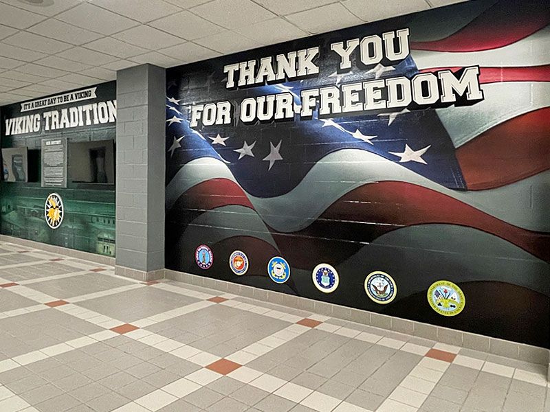 Northridge wall wrap - thank you for our freedom