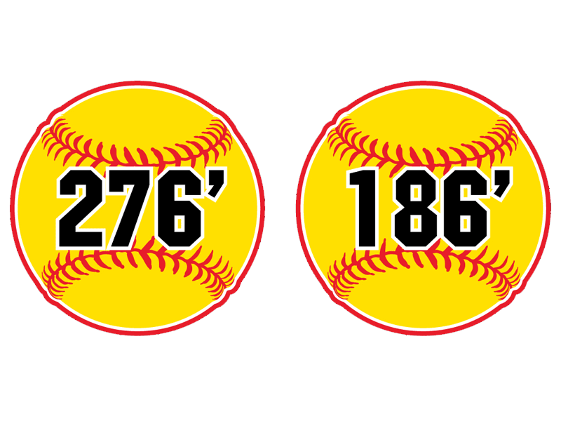 softball fence distance markers