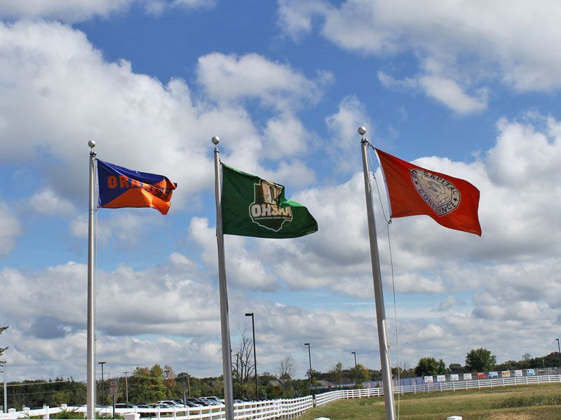school flag poles custom flags with ohsaa flag