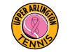 upper arlington tennis window sticker with breast cancer ribbon