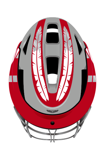 lacrosse helmet cascade lx feather mohawk decal
