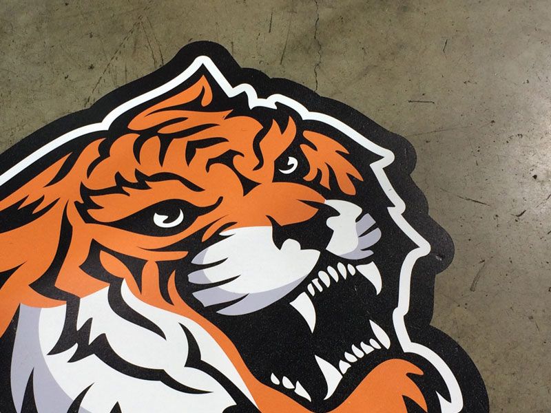 tiger power grip trade show concrete floor