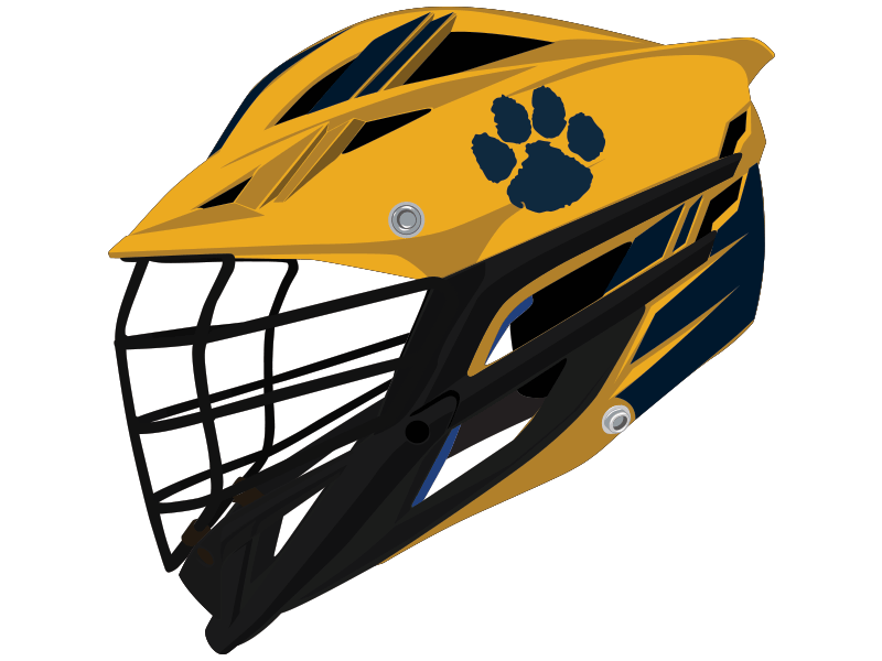 paw print lacrosse decal xrs helmet