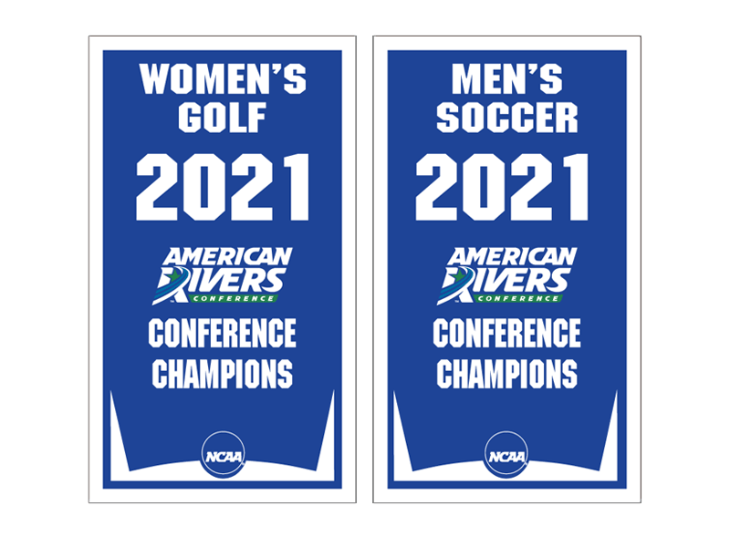 university of dubuque championship banners soccer golf