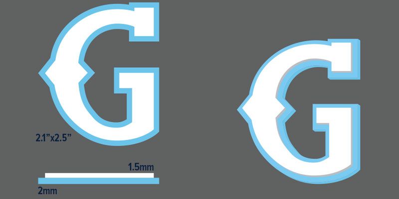 artwork for G 3d lacrosse helmet decal