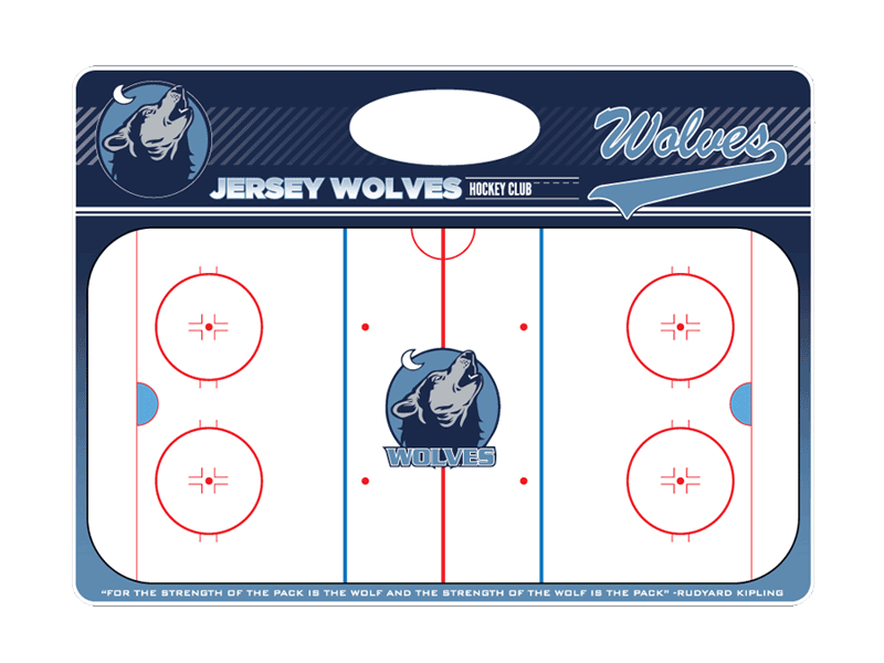 handheld hockey sideline board wolves