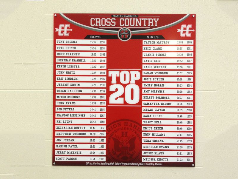 easy change cross country top 20 record board