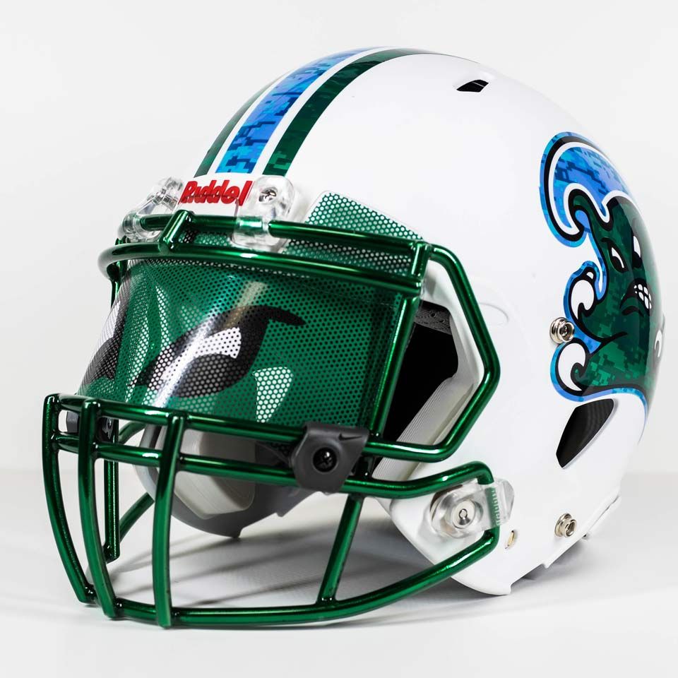 Tulane helmet decals and custom visor