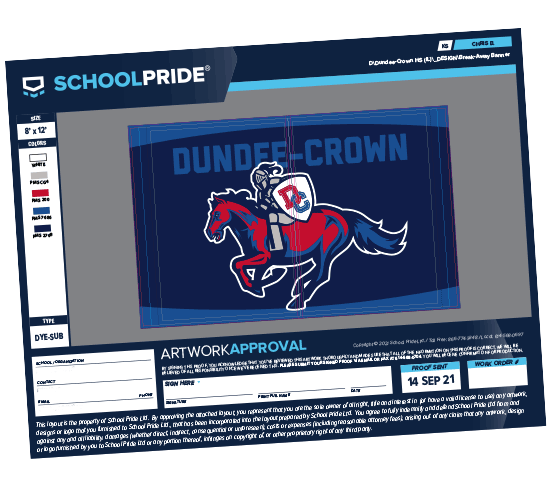 schoolpride® breakaway banner artwork proof