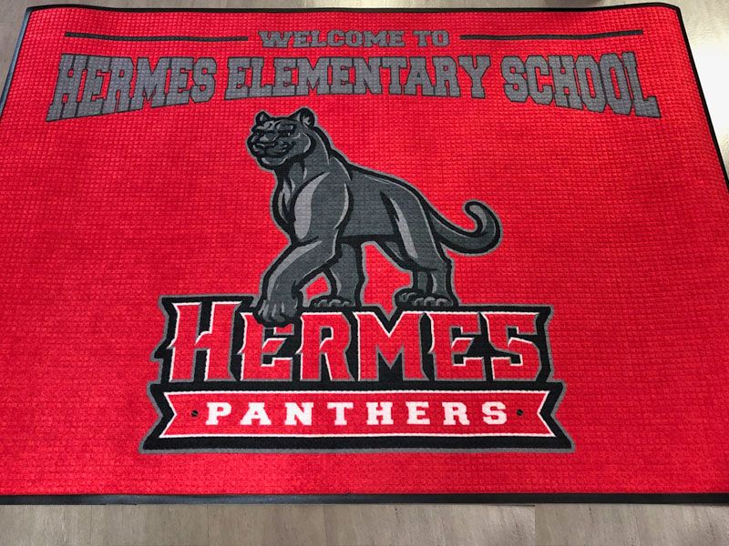 hermes elementary school mascot rug